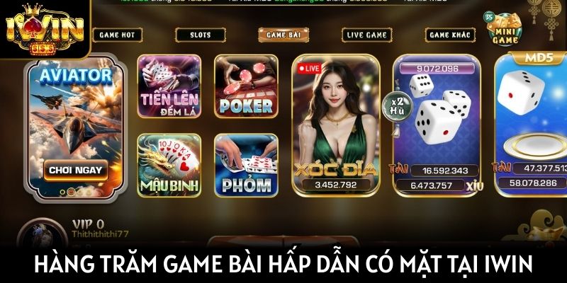 Hàng trăm game bài hấp dẫn có mặt tại cổng game
