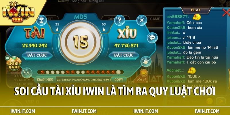 Soi cầu tài xỉu iWin là tìm ra quy luật chơi